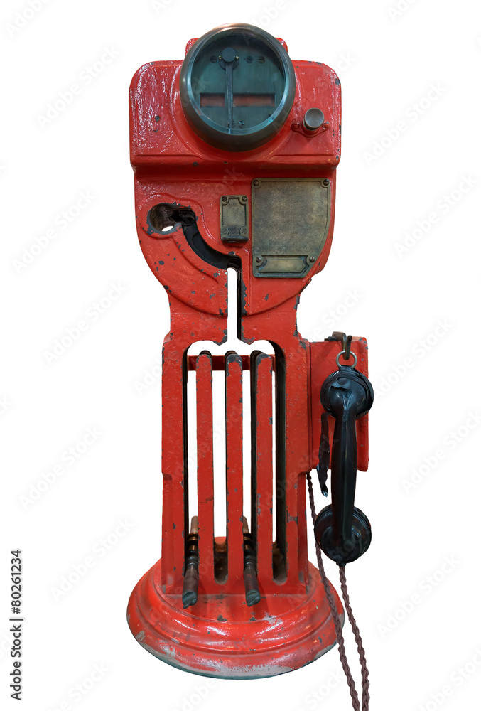 Fototapeta premium Old red phone