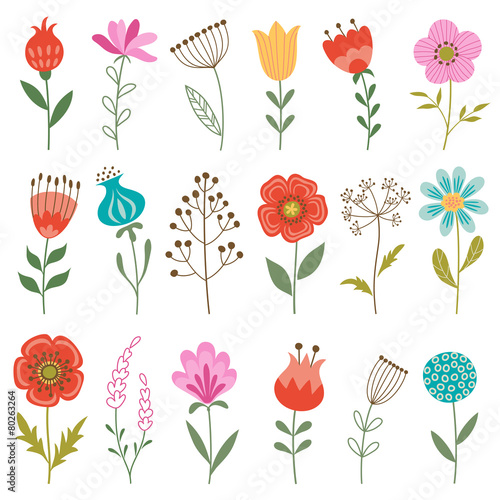 Fototapeta Naklejka Na Ścianę i Meble -  Set of flowers