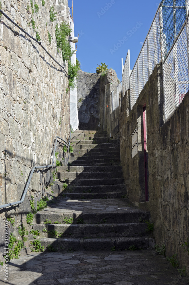 Staircase and a narrow street