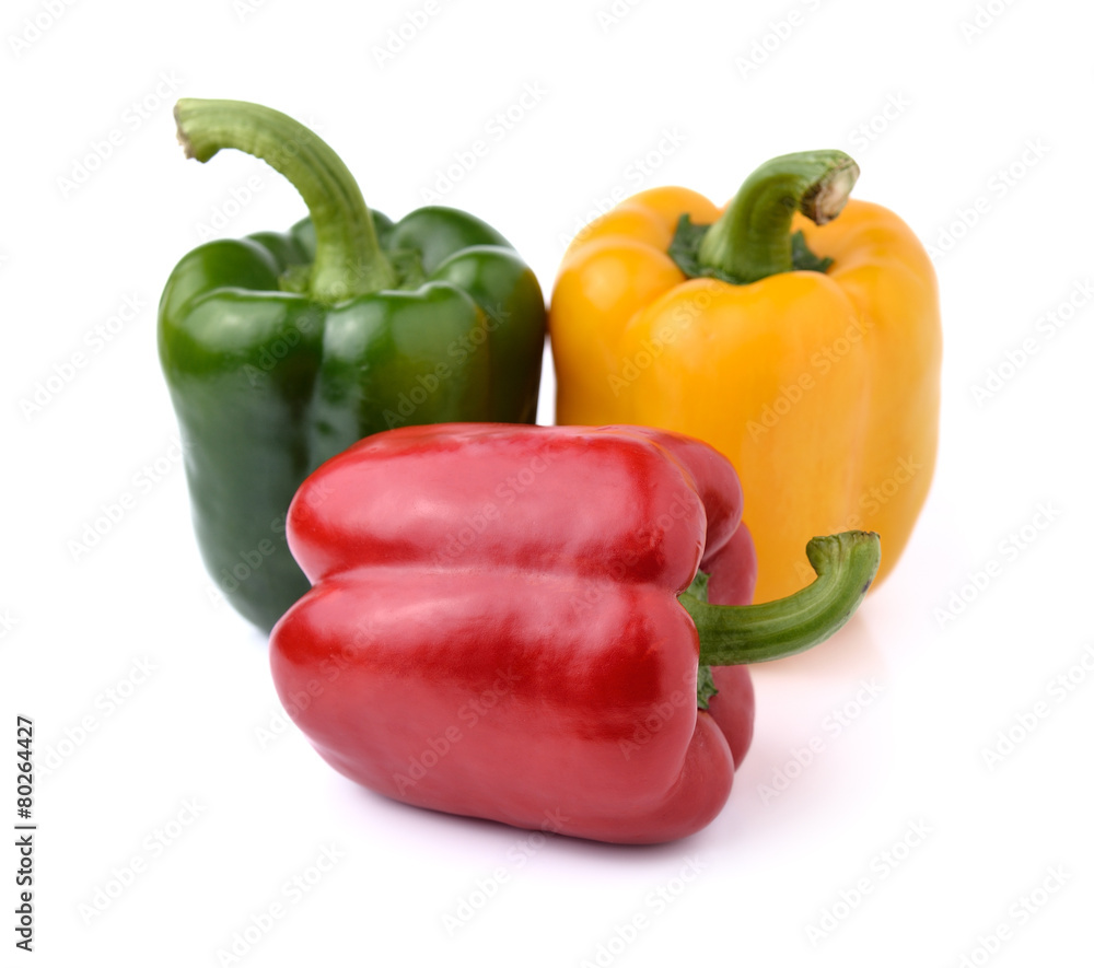 Fresh sweet pepper isolated on white background Fresh sweet pepper isolated on white background