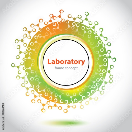 Abstract medical laboratory emblem - circle element