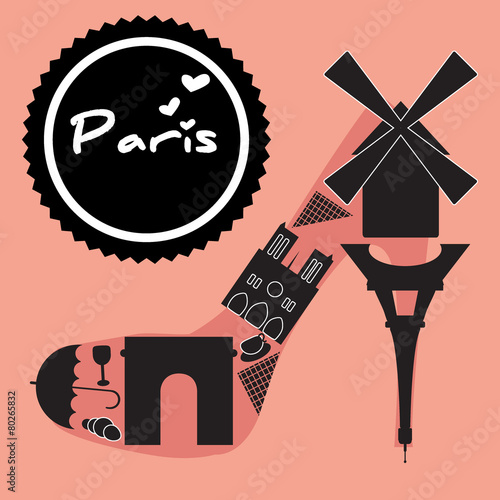 paris sybmol vector illustration