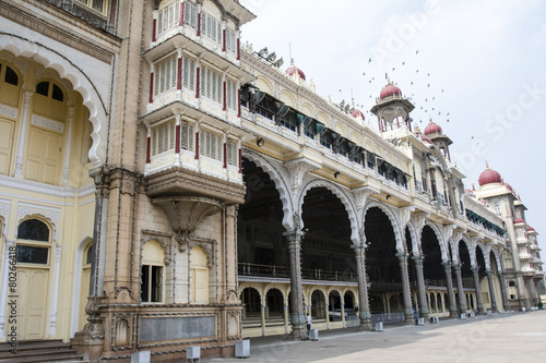 Facade of Maharaja's Palace in Mysore, Karnataka - South India