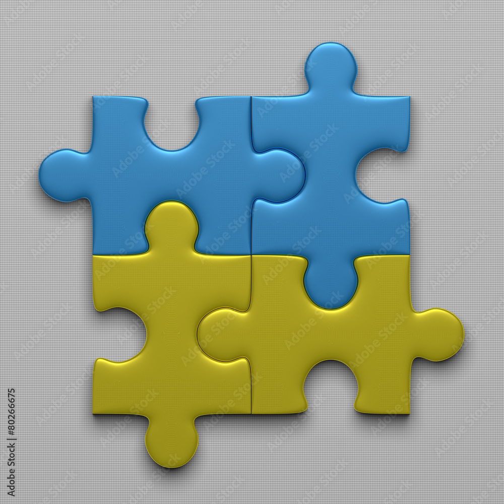 Four puzzle pieces Four puzzle pieces