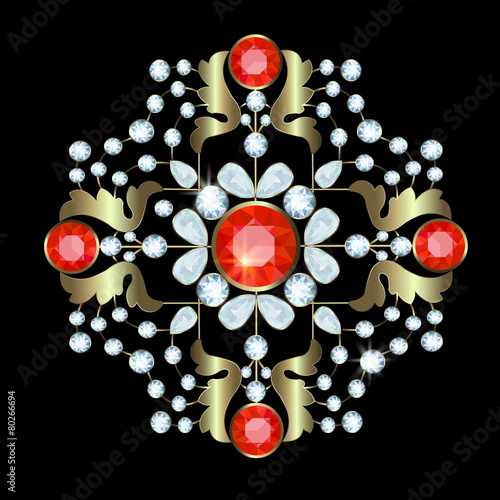 Gold brooch