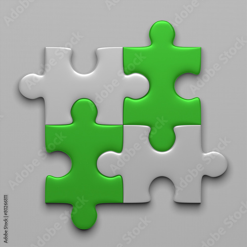 Four puzzle pieces © inimalGraphic