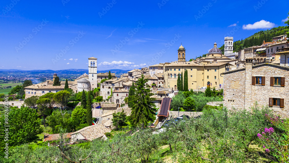 Fototapeta premium Assisi - medieval historic town in Umbria, Italy