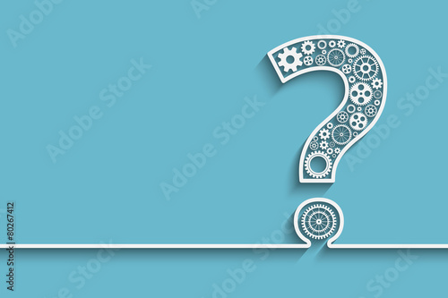 Question mark from gears photo