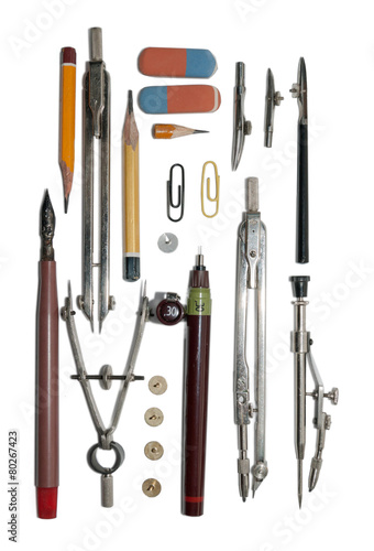 set of drawing supplies
