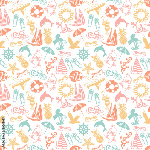 colorful summer icons