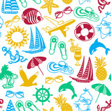 colorful summer icons