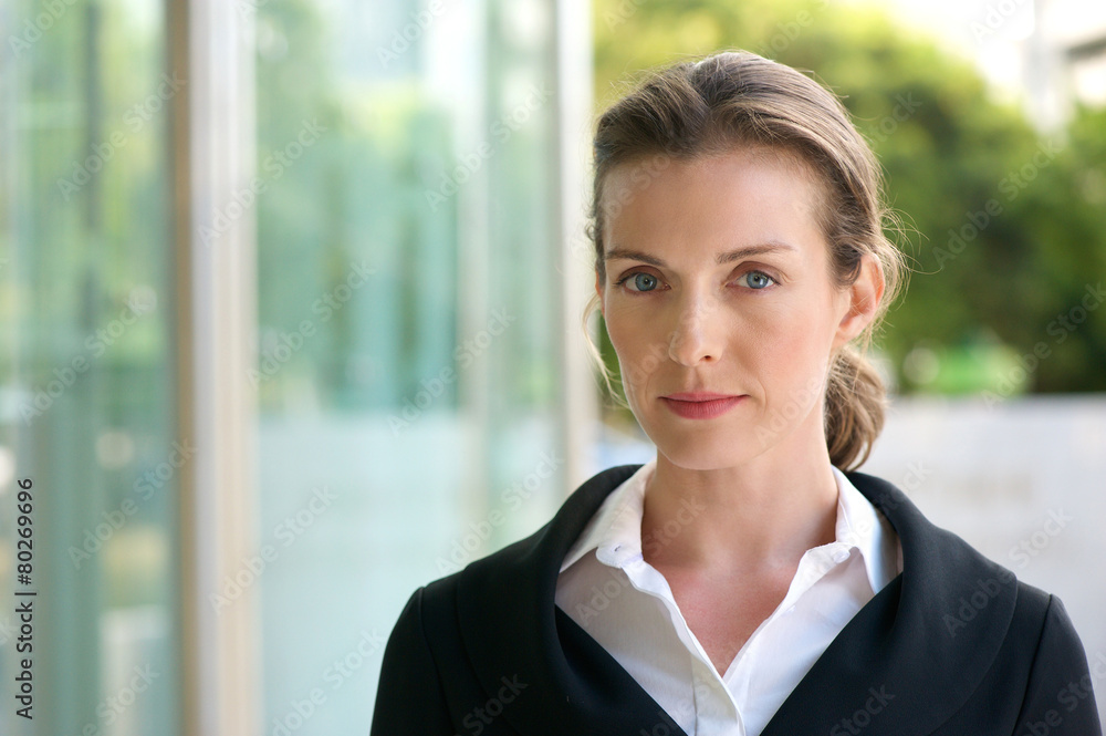 Attractive business woman with serious face expression Attractive business woman with serious face expression