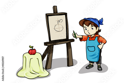 learning to draw something