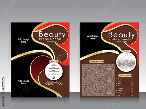 beauty parlor flyer template