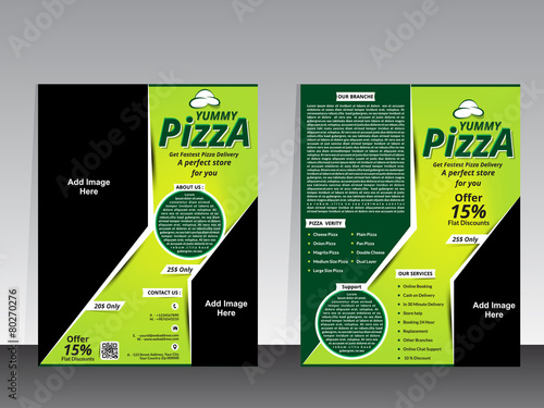 pizza store flyer design