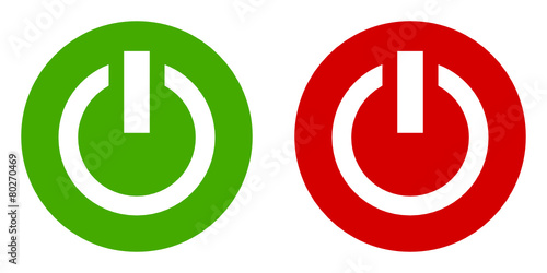 power on off vector icon set photo