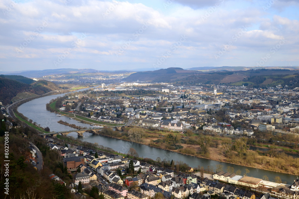 Trier Blick über die Stadt, Moseltal, Rheinland Pfalz