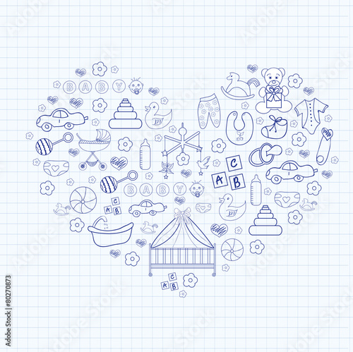 children set of icons