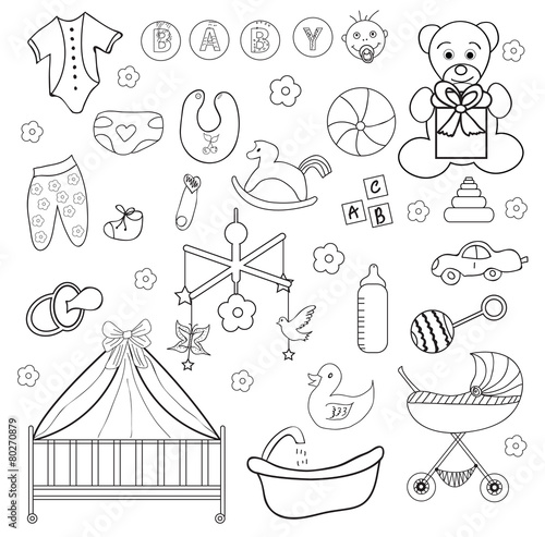 children set of icons
