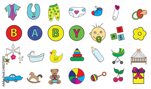 children set of icons