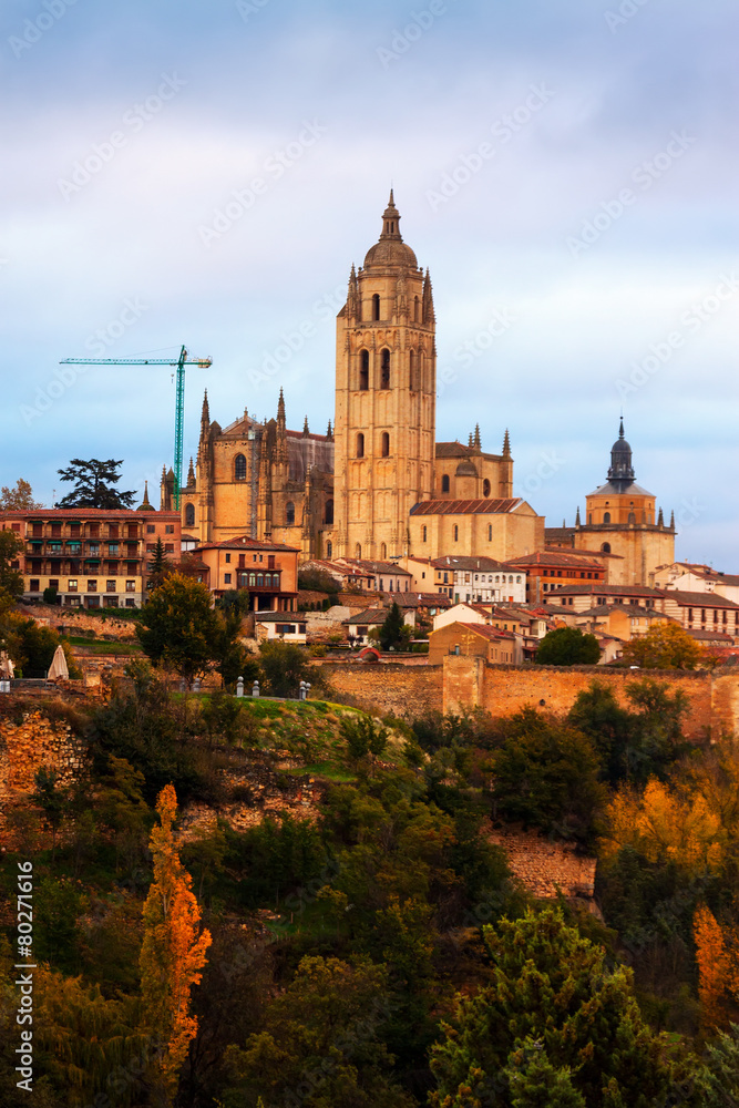  Autumn view of Segovia Cathedral