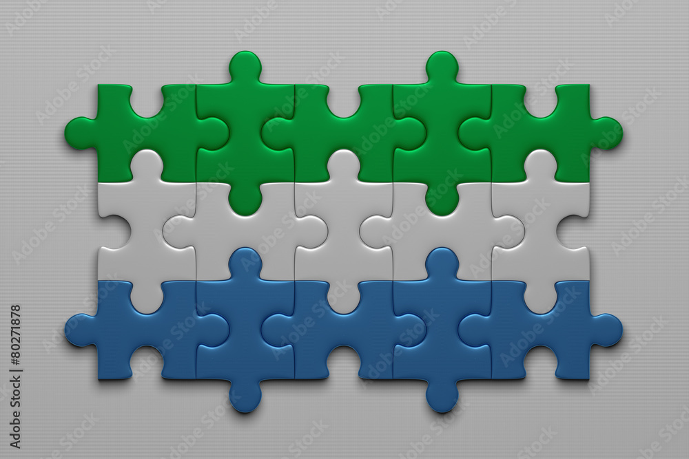 Obraz premium Sierra Leone flag of puzzles