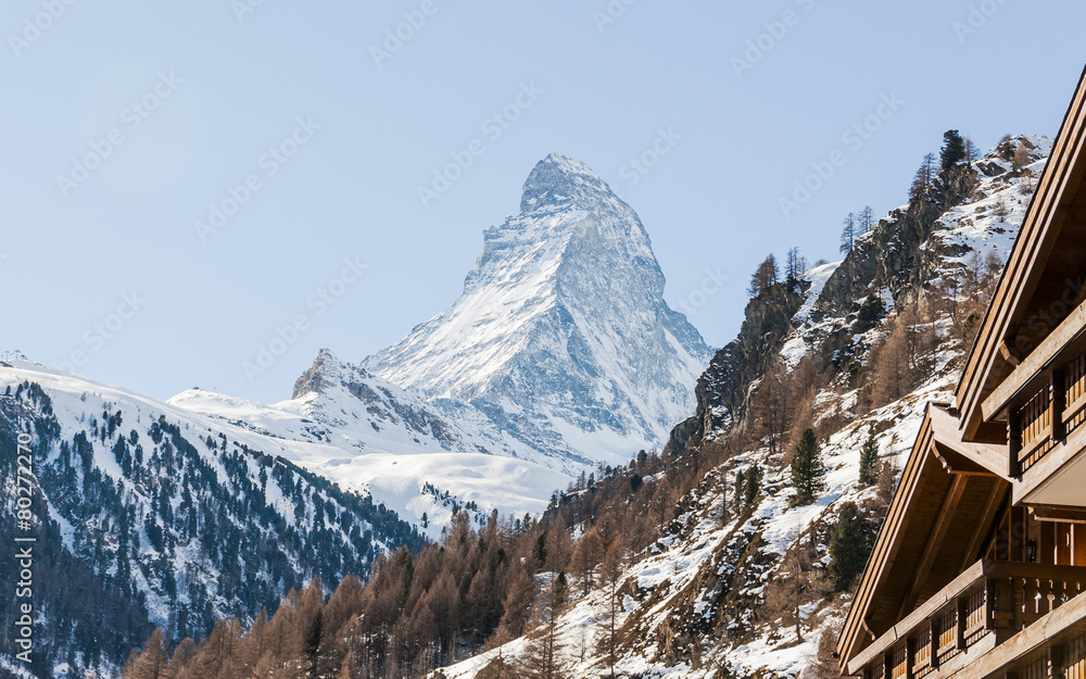Zermatt, Walliser Dorf, Bergferien, Alpen, Winter, Schweiz