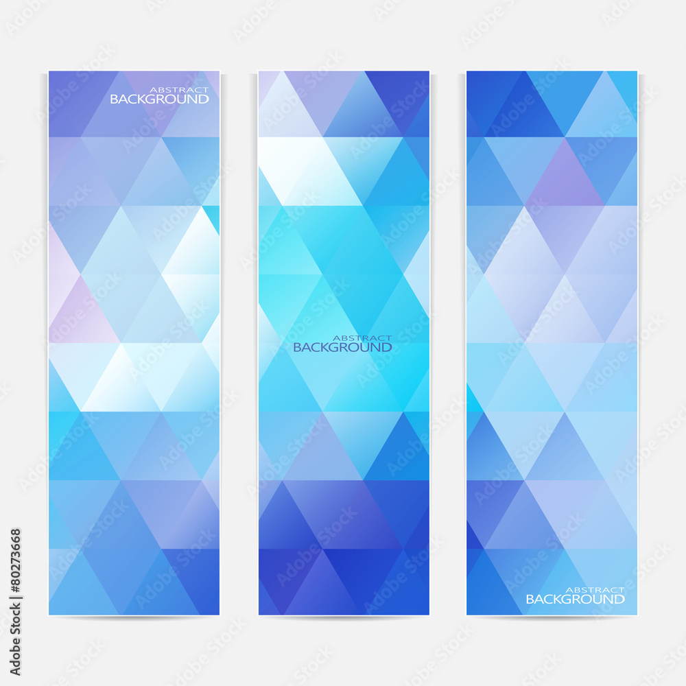 Obraz premium Collection of the 3 blue web banners . Can be used for your
