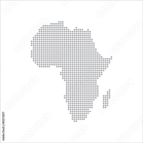 Dots Grey Map Africa vector Illustration