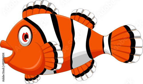 cute clown fish cartoon