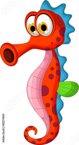cute cartoon sea horse