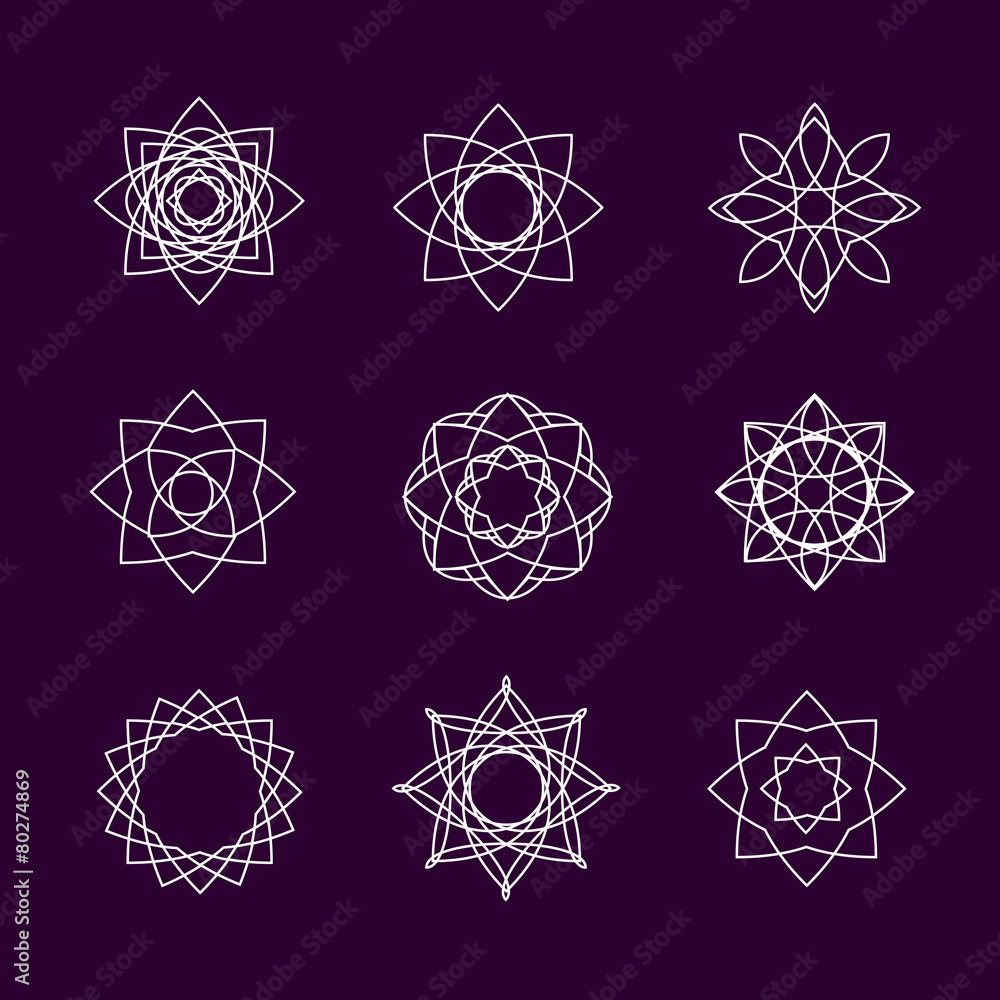 Set of spiro icons Set of spiro icons