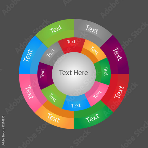 Radial diagram. Infographic