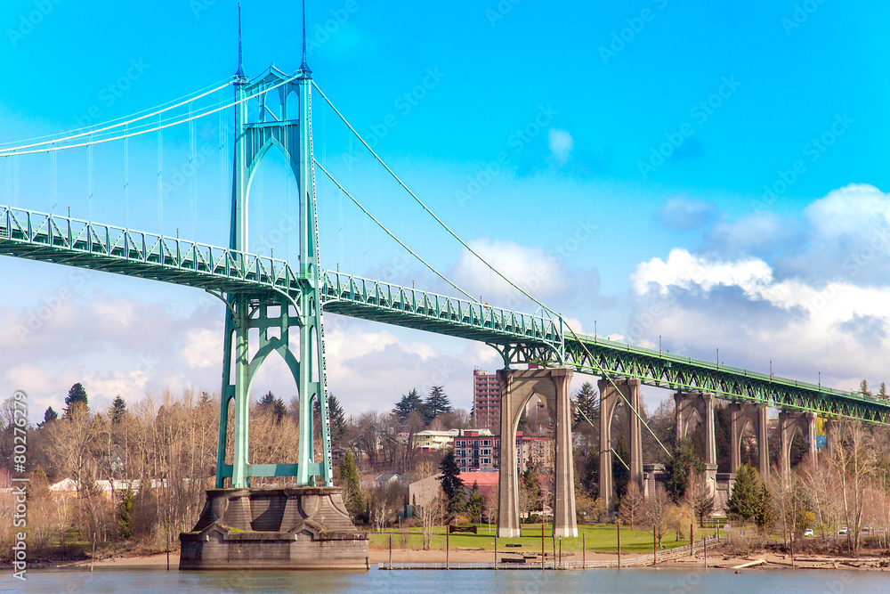 Fototapeta premium St. Johns Bridge in Portland Oregon