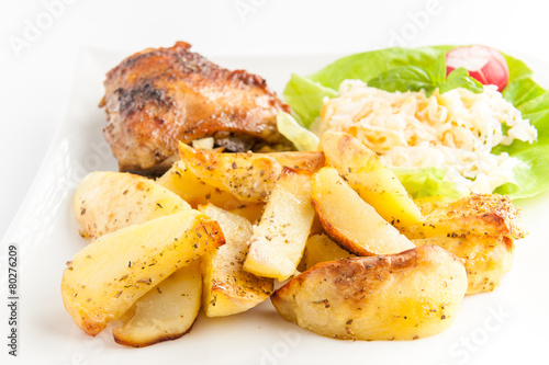 potatoes and chicken