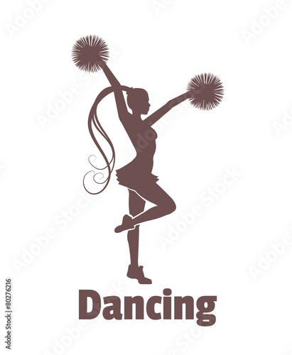 Vector dancing girl illustration