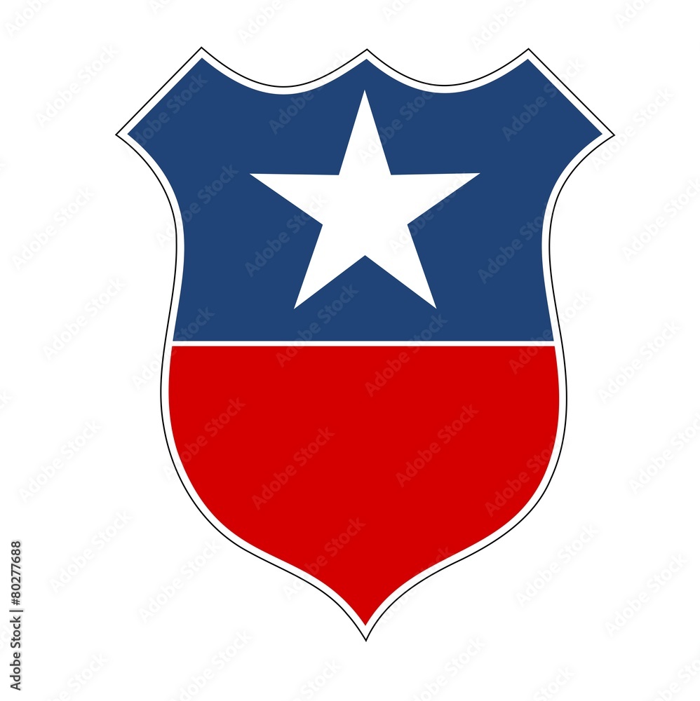Naklejka premium American flag shield illustration
