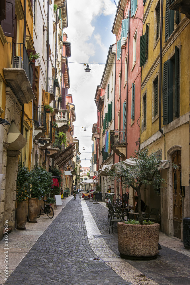 Narrow street in Verona