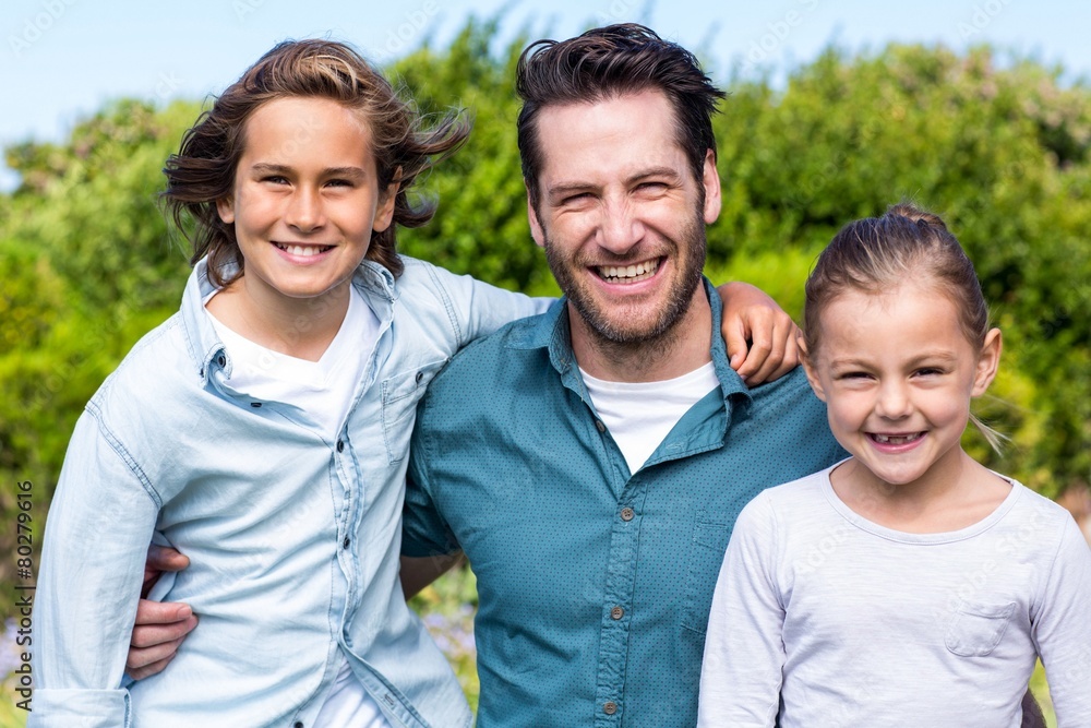 Happy father with his children Happy father with his children