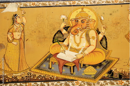 Ganesha Writing Epic Mahabharat photo
