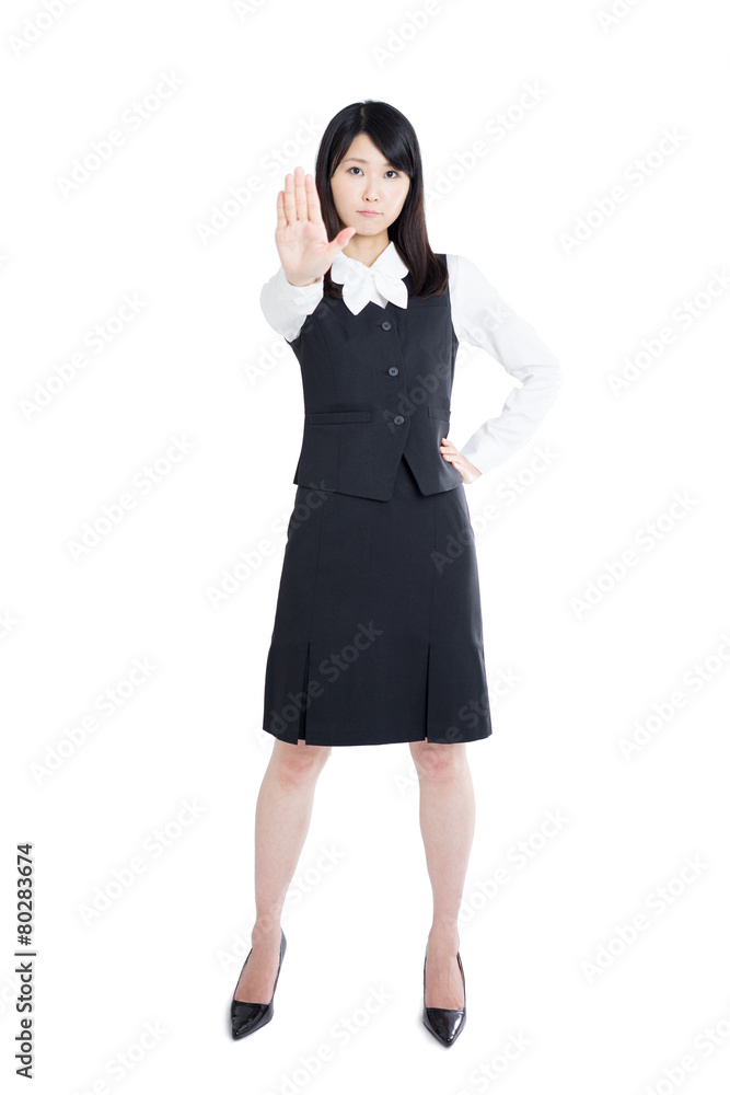 制止する女性 制止する女性