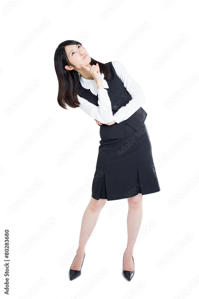 考える女性 考える女性