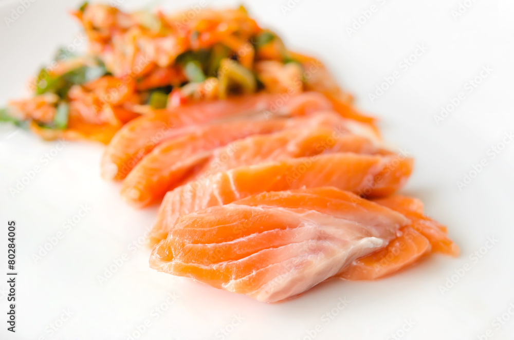 Salmon sashimi