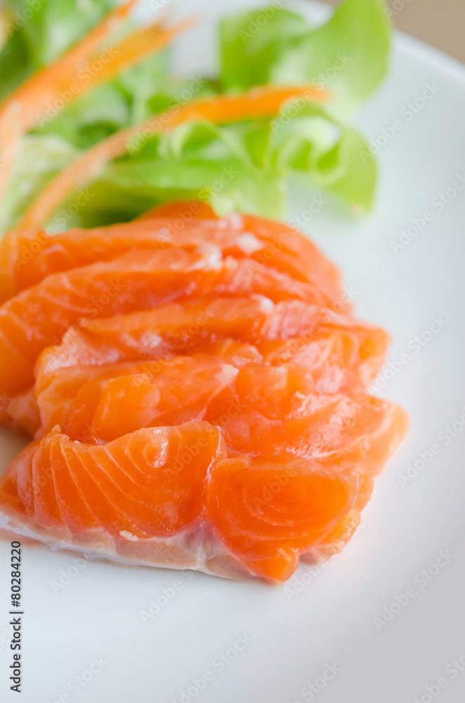 Salmon sashimi