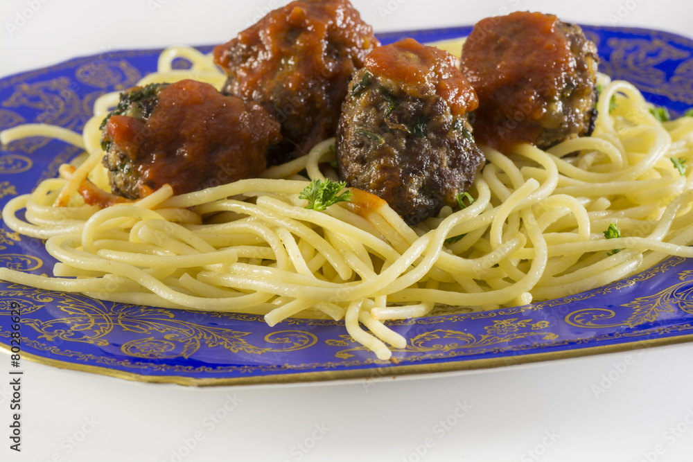 Meatballs with pasta. Meatballs with pasta.