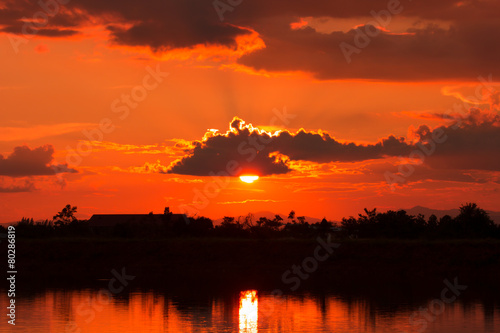 beautiful sunset and clouds. © artphotoclub
