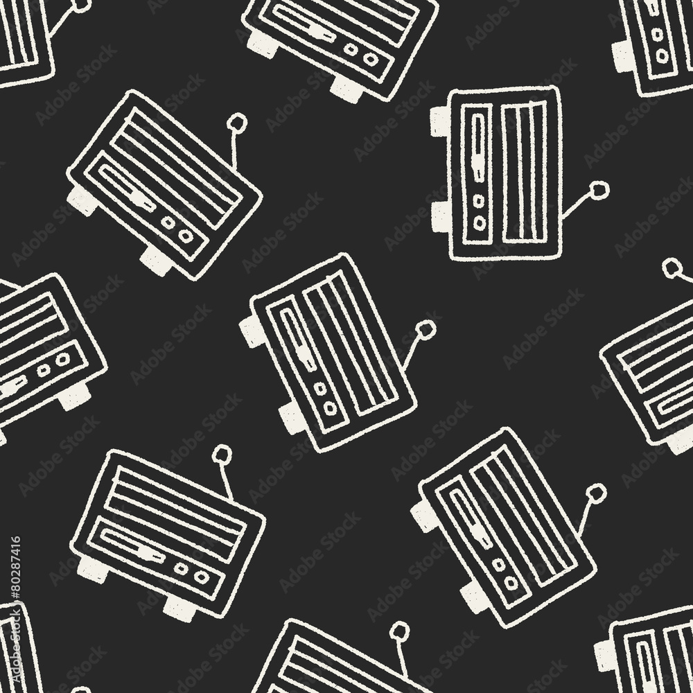 Oven doodle drawing seamless pattern background Oven doodle drawing seamless pattern background