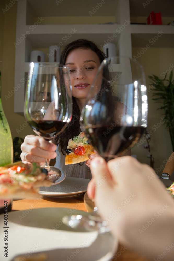 Romantic couple dating at home Romantic couple dating at home