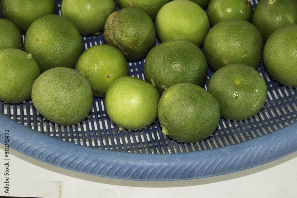 Lemon juice in a plastic tray Lemon juice in a plastic tray