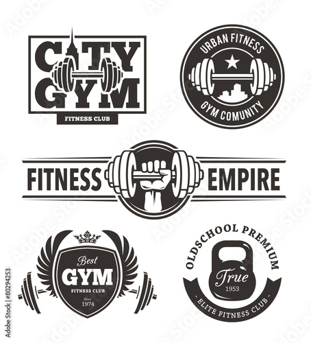 Fitness Emblems Set